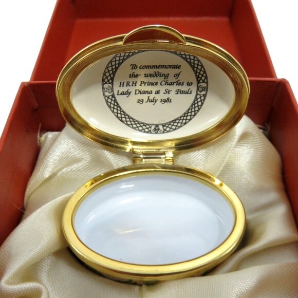 STAFFORDSHIRE ENAMELS Royal Wedding 1981 Prince Charles & Diana England Vintage - Picture 2 of 12